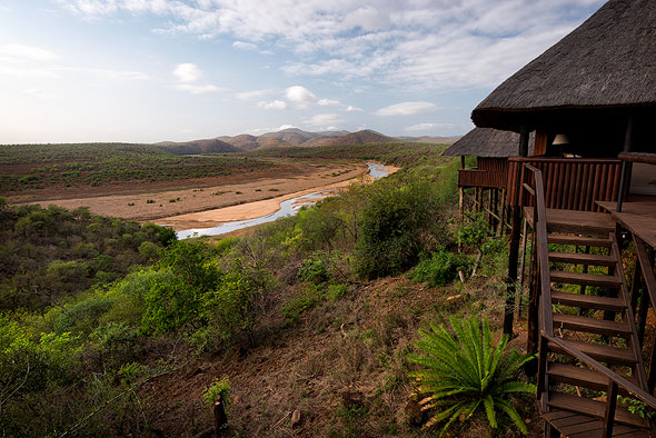 Lodge im Pongola Game Reserve mit schöner Aussicht