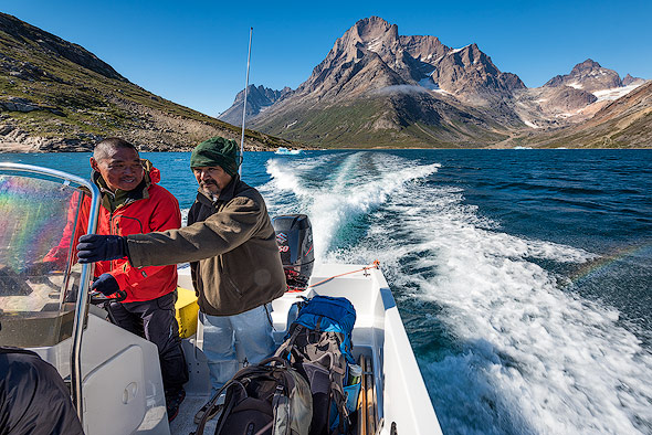 Der einfachste Weg ohne Packraft einen Fjord zu kreuzen: Wassertaxi